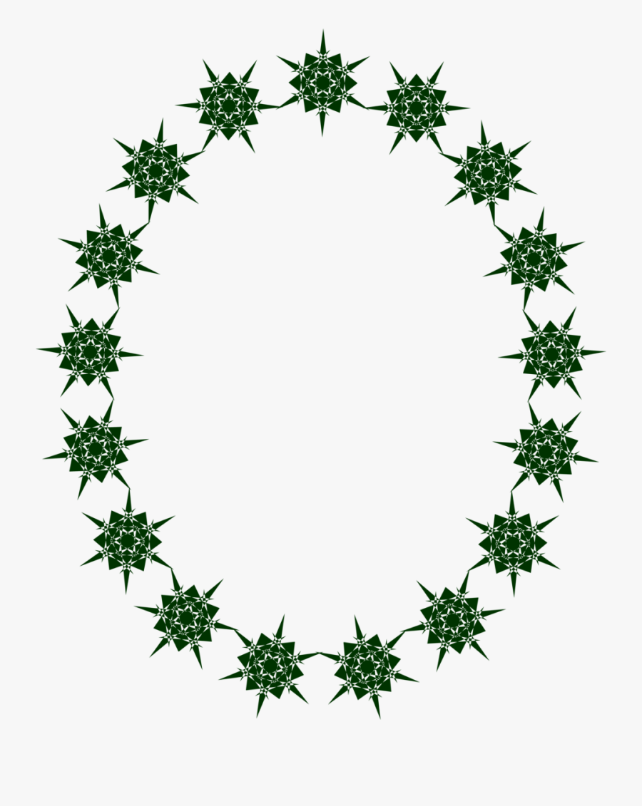 Black - Star - Border - Clip - Art - Tracing Letters Small O, Transparent Clipart