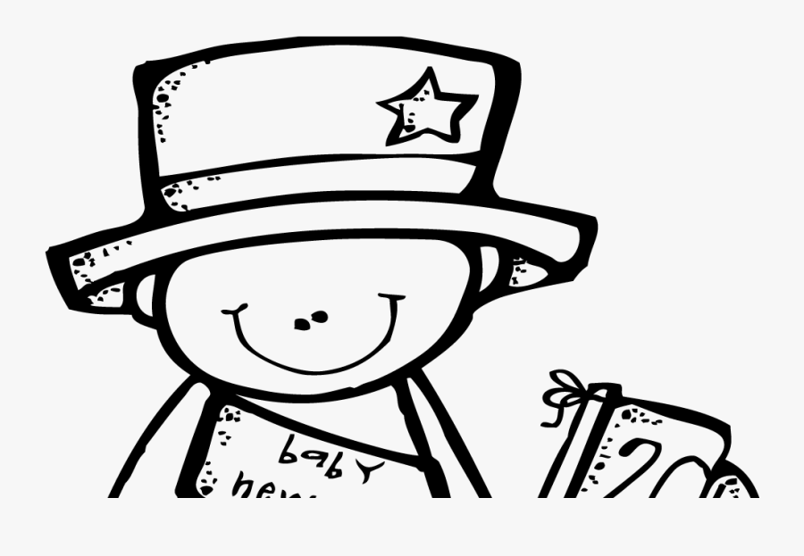 Transparent Bath Clipart Black And White - Baby New Year Clipart Black And White, Transparent Clipart