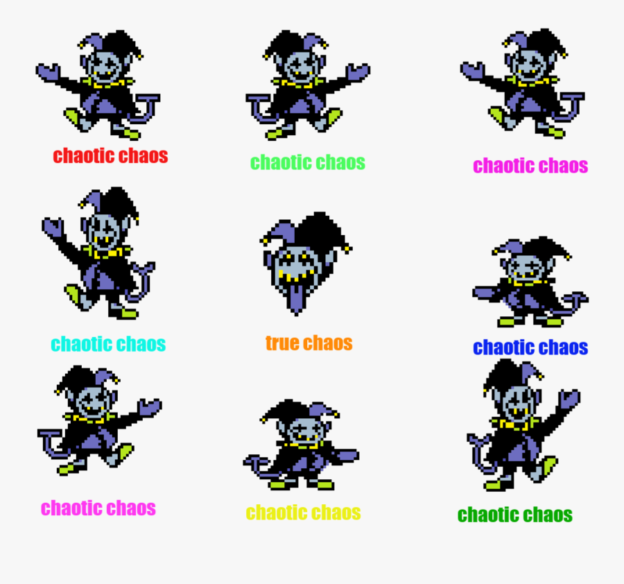 Chaos Chart - - - Is It Pronounced Jevil Or Jevil (jester, Transparent Clipart
