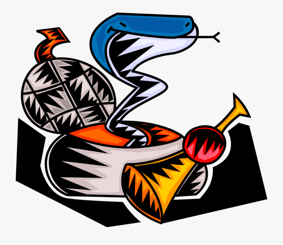 Vector Illustration Of Cobra Reptile Snake In Snake, Transparent Clipart