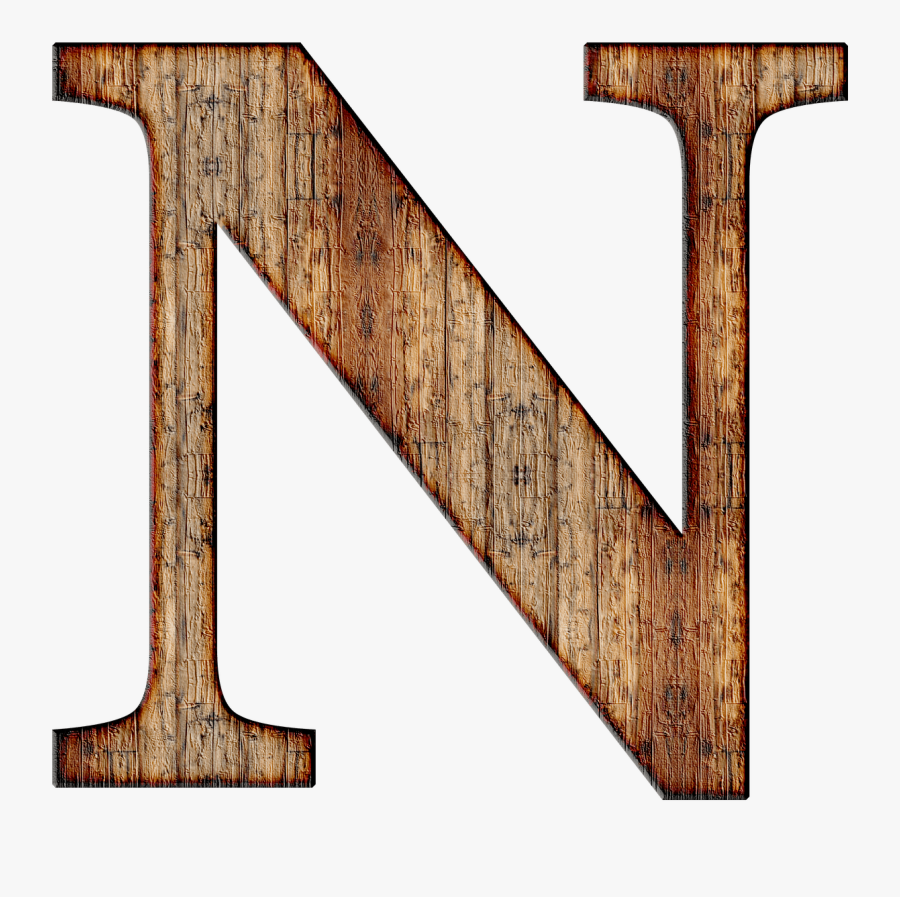 Wooden Capital Letter N Transparent Png - Letter N In Wood, Transparent Clipart