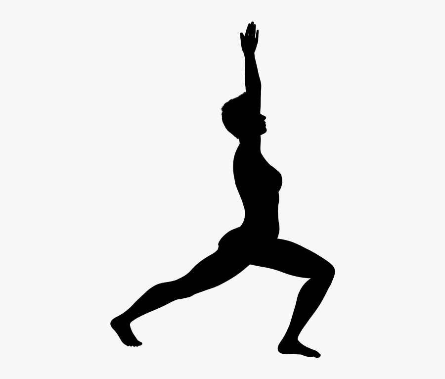 Silhouette, Yoga, Woman, Girl, Young, Gymnastics, Dance - Karate Stencil, Transparent Clipart