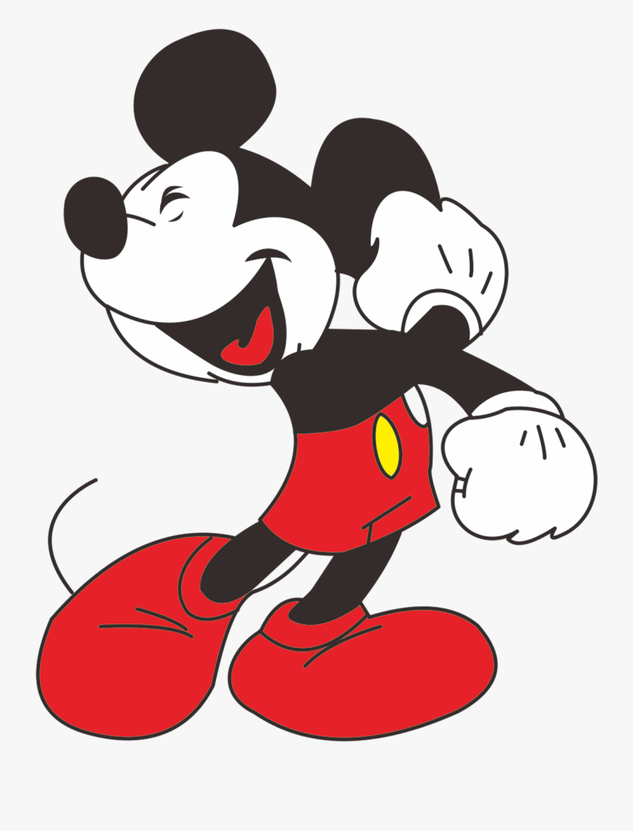 Mickey Mouse Christmas Clip Art Black And White - Cartoon Mickey Mouse Print, Transparent Clipart