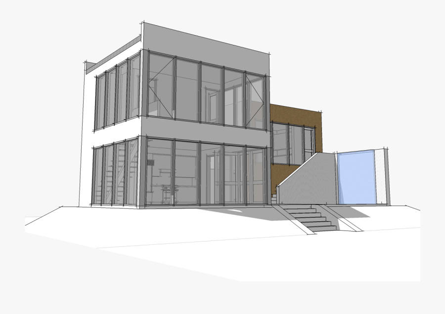 Loft Like Contemporary With - Modern Beach House Plan, Transparent Clipart