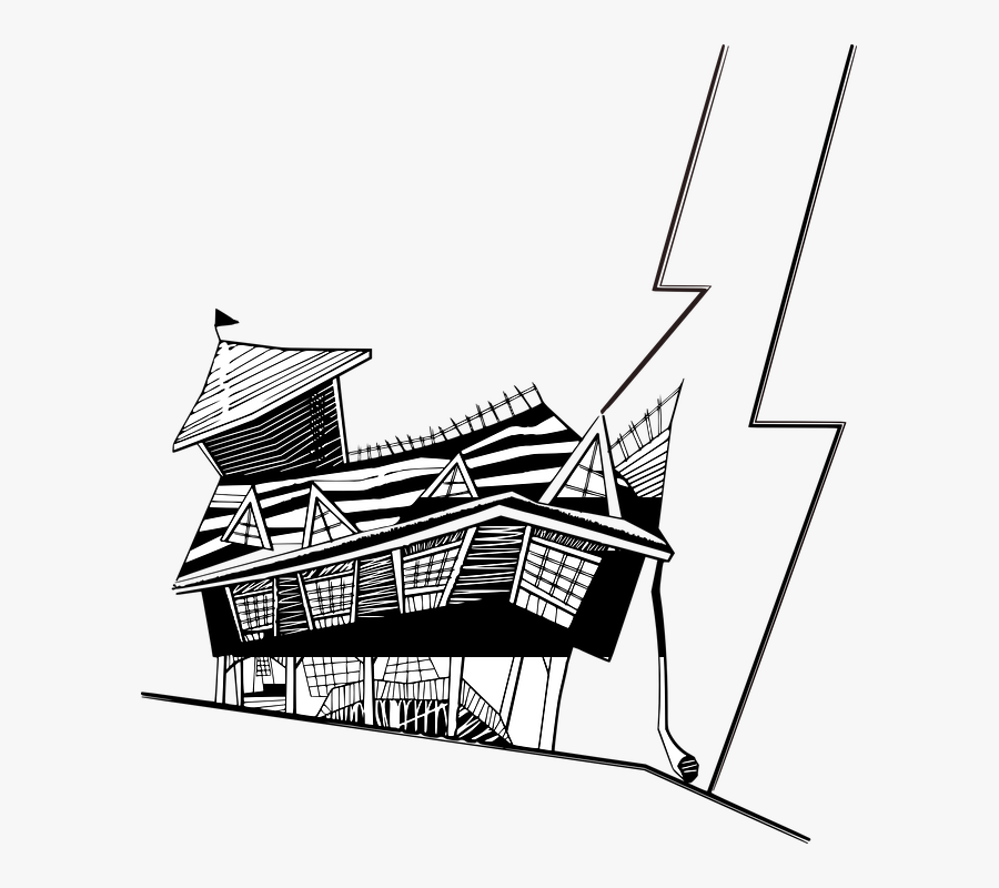 Crooked Home, House On Stilts, House, Home - Crooked House Clipart, Transparent Clipart