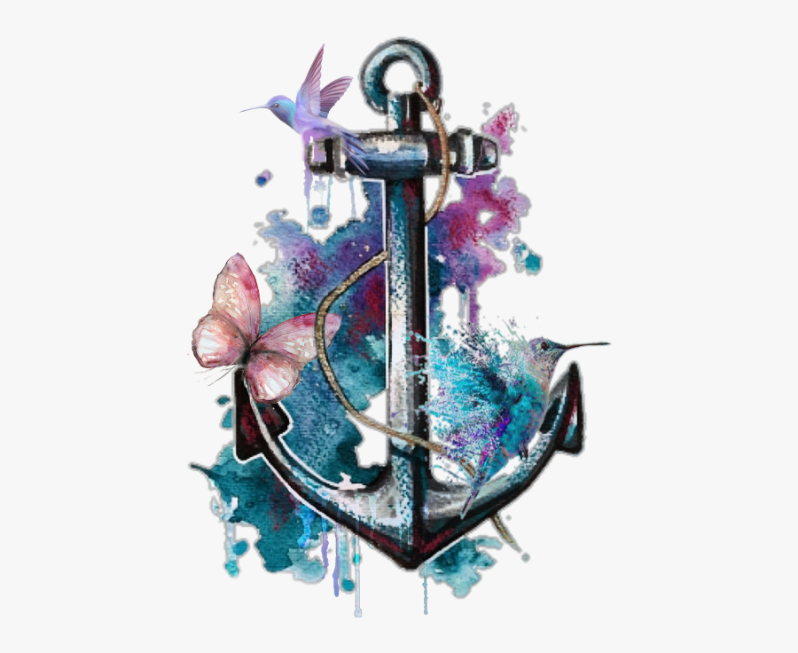 Freetoedit Scanchor Anchor Ancla Mar - Watercolor Anchor, Transparent Clipart