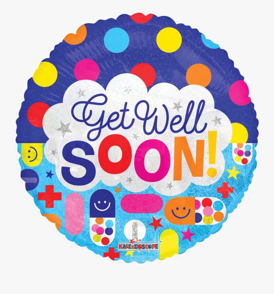 18 Get Well Dots & Meds Balloons All American Balloons - Balloon, Transparent Clipart