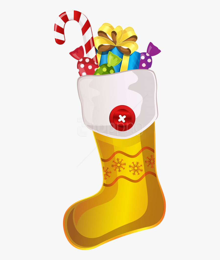 Candy Clipart Yellow Jpg - Christmas Stocking Clipart, Transparent Clipart