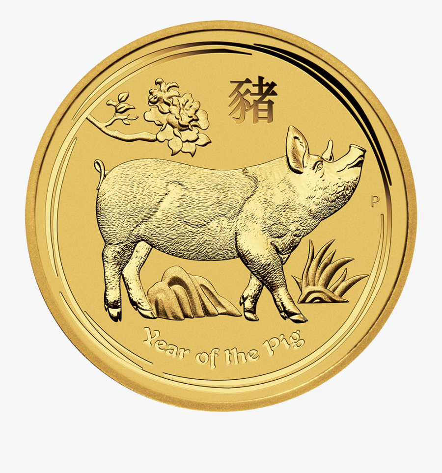 Transparent Coins Clipart For Teachers - Year Of The Pig Gold Coin 2019, Transparent Clipart