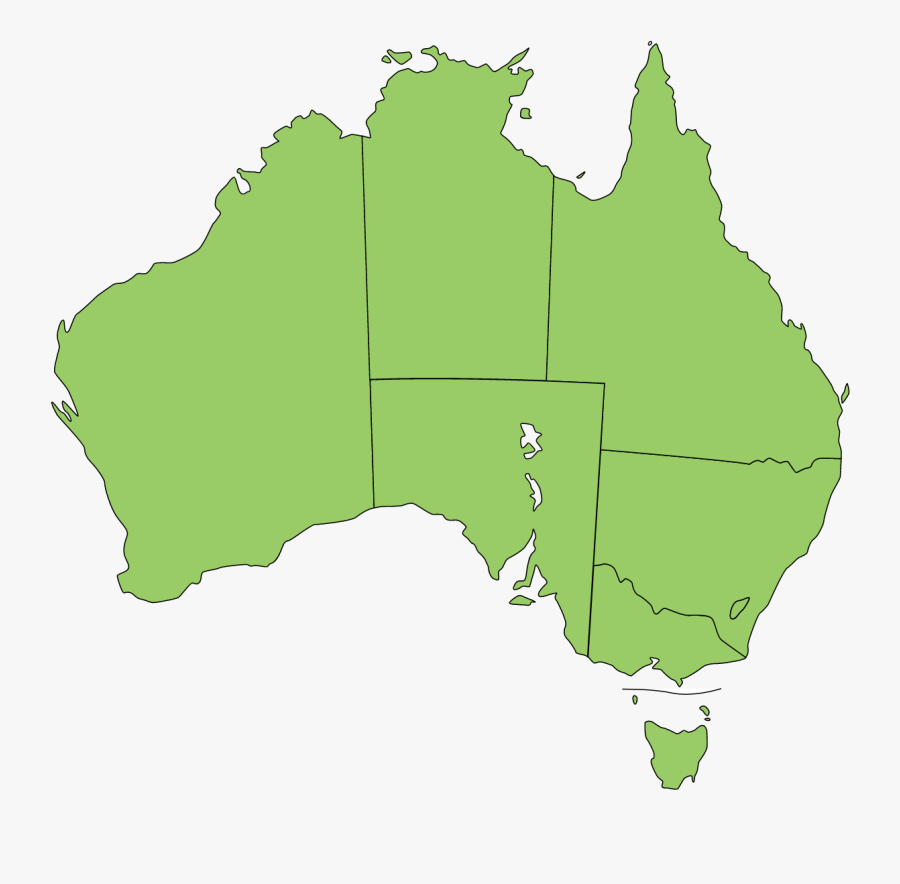 Australia Vector Map - Free Vector Map Of Australia, Transparent Clipart