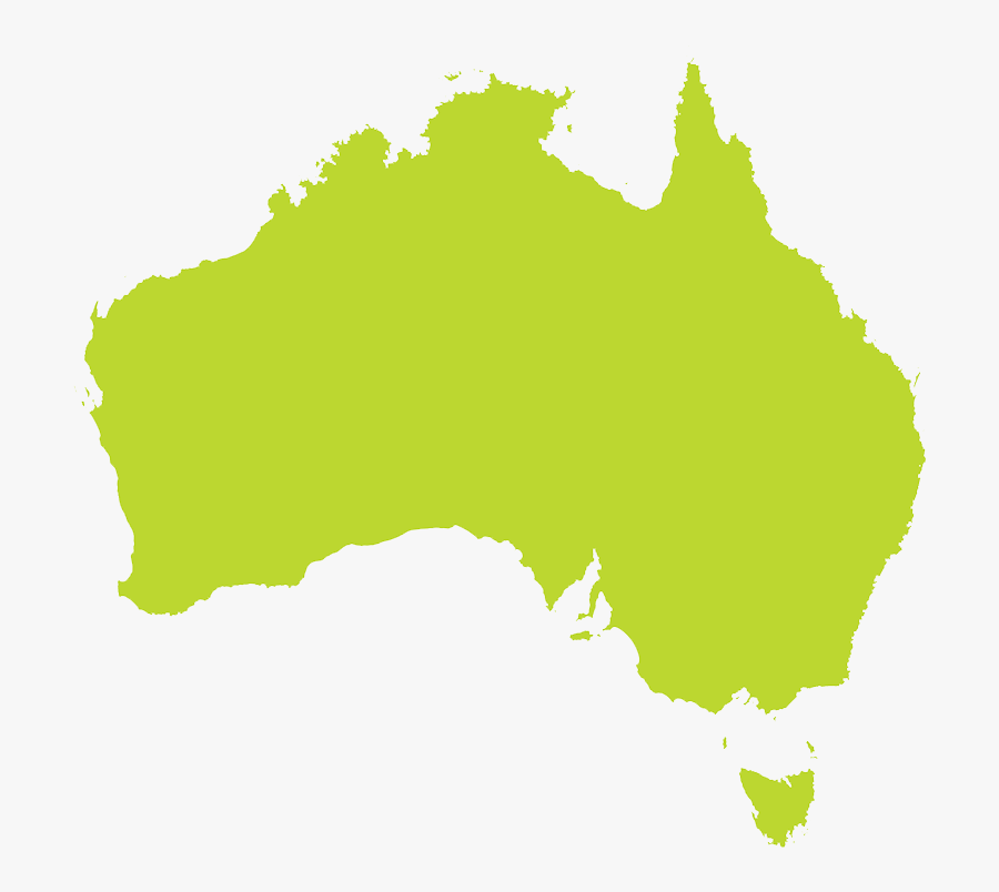 Australia Map In Green - Map Of Australia Png, Transparent Clipart