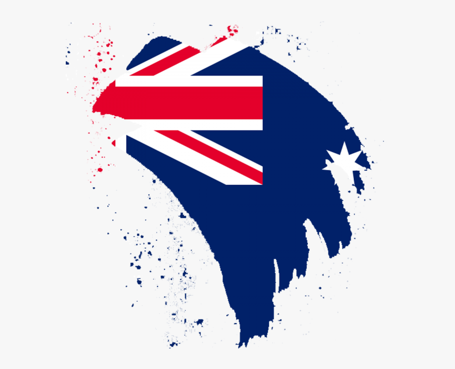 3d Map Of Australia Day Greetings Png - Black Watercolor Splash Png, Transparent Clipart