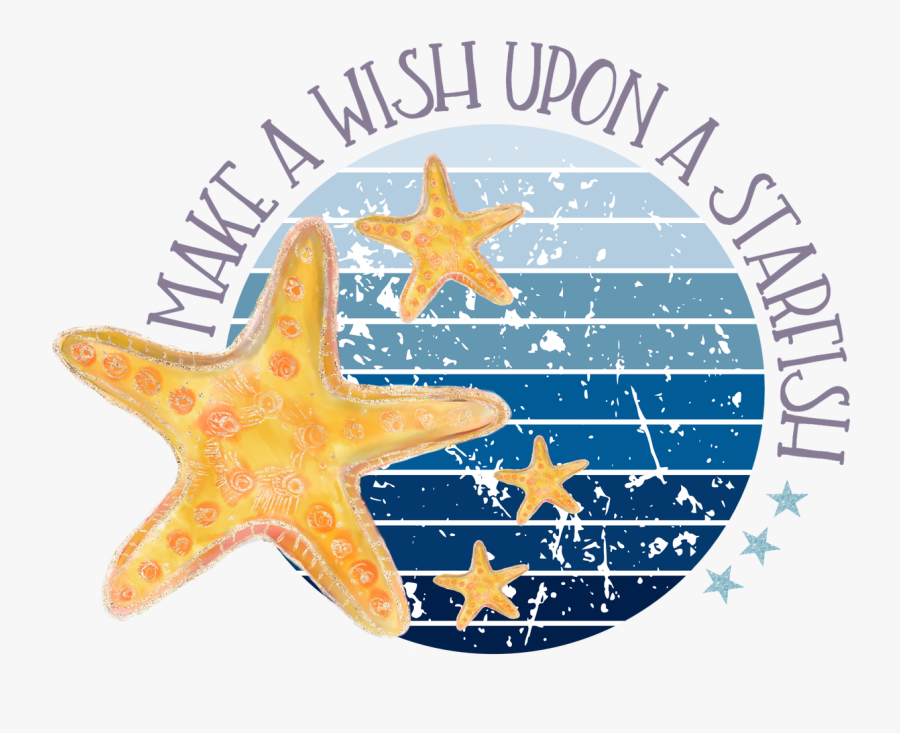 Starfish Beach Colorful Stripe Background Sublimation - Starfish, Transparent Clipart
