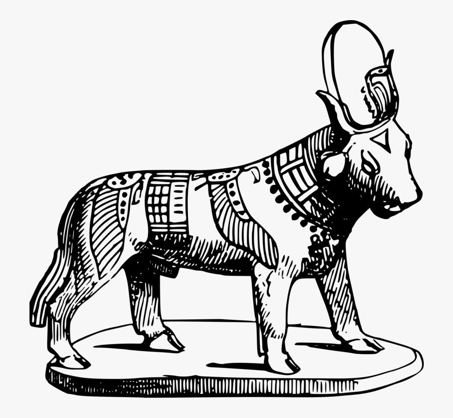 Art,monochrome Photography,carnivoran - Sacred Bull Of Egypt, Transparent Clipart
