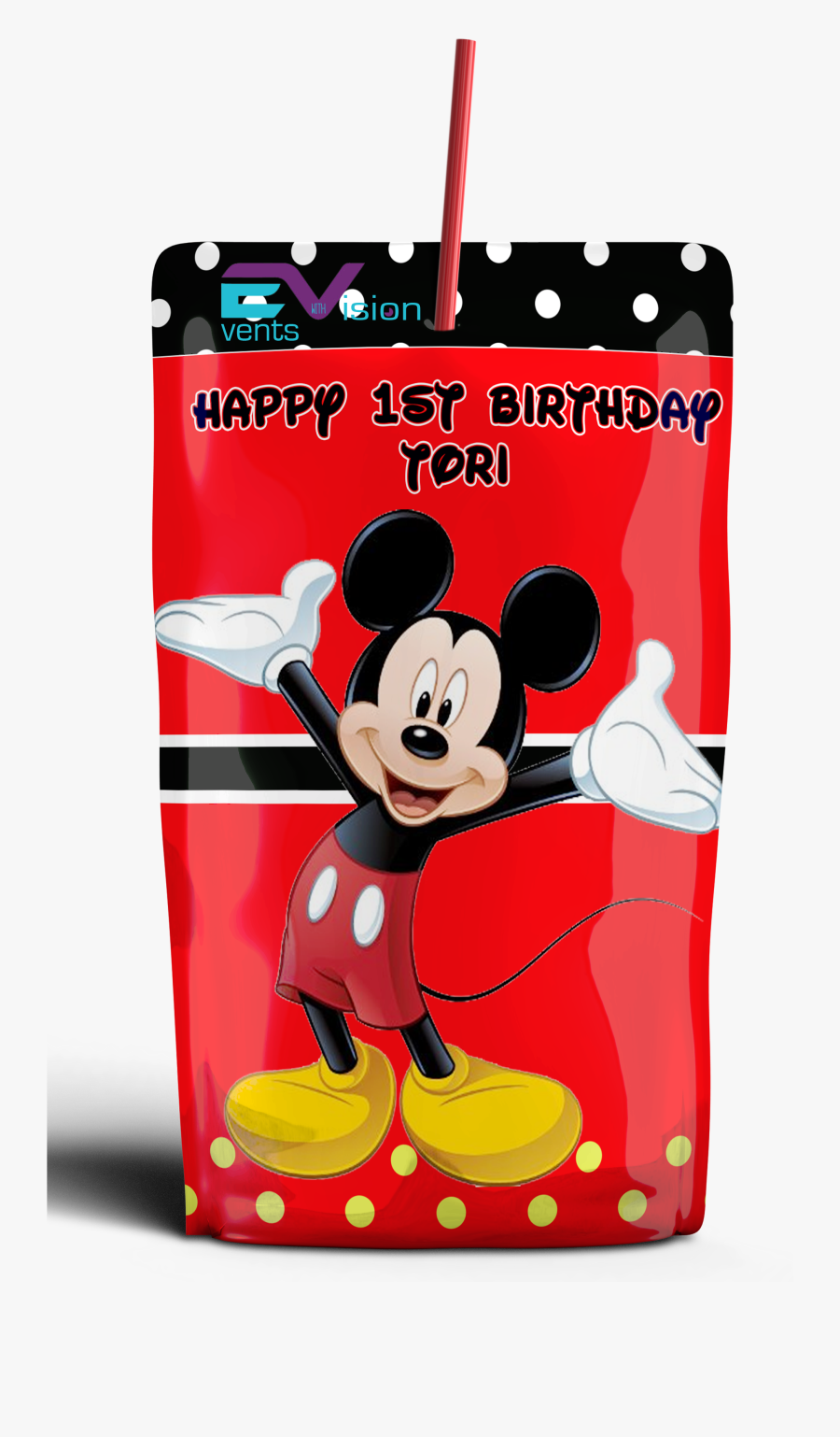 Mickey Mouse Capri Sun Labels, Transparent Clipart