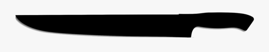 Transparent Meat Cleaver Silhouette - Machete, Transparent Clipart