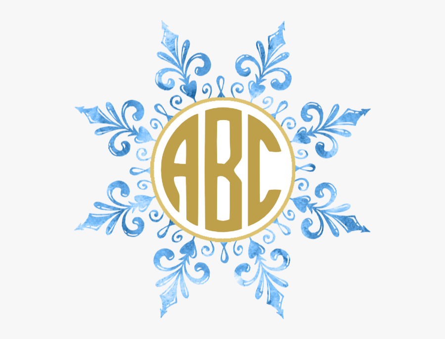 Transparent Monogram Png - Snowflake Monogram Png, Transparent Clipart