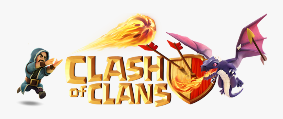 Cropped Cropped Clash Of Clans Logo - Logo Clash Of Clans Png, Transparent Clipart