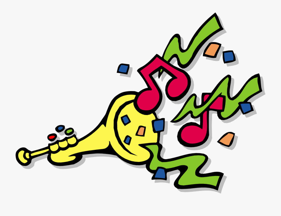 New Year Clipart Trumpet - Terompet Tahun Baru Png, Transparent Clipart