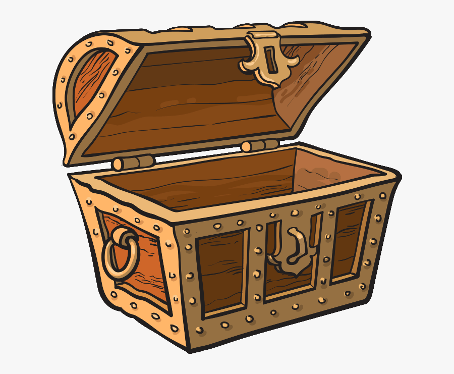 #chest #treasurechest #treasure #pirate #empty - Empty Treasure Chest Cartoon, Transparent Clipart