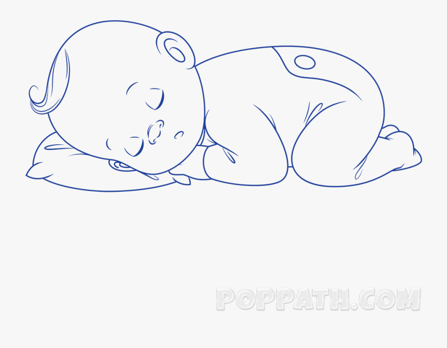 Anima Drawing Sleeping - Line Art, Transparent Clipart