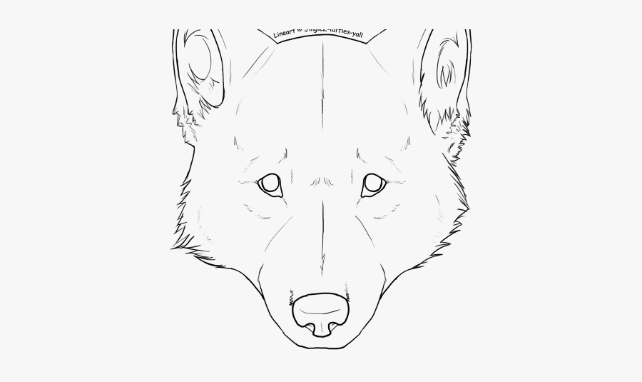 Wolf Clipart Werewolf - Wolf Front Face Drawing, Transparent Clipart