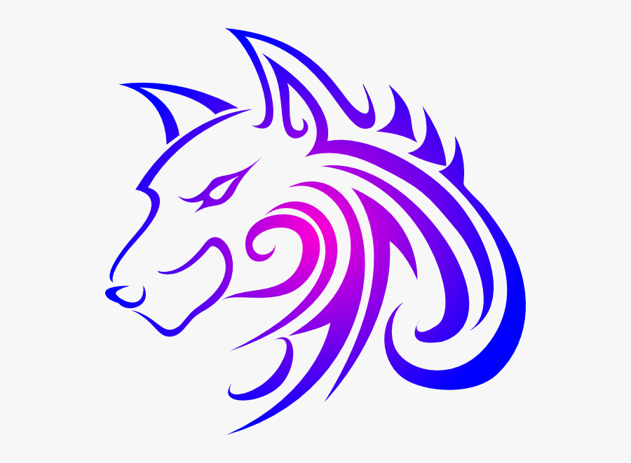 Blue Wolf Logo Png, Transparent Clipart
