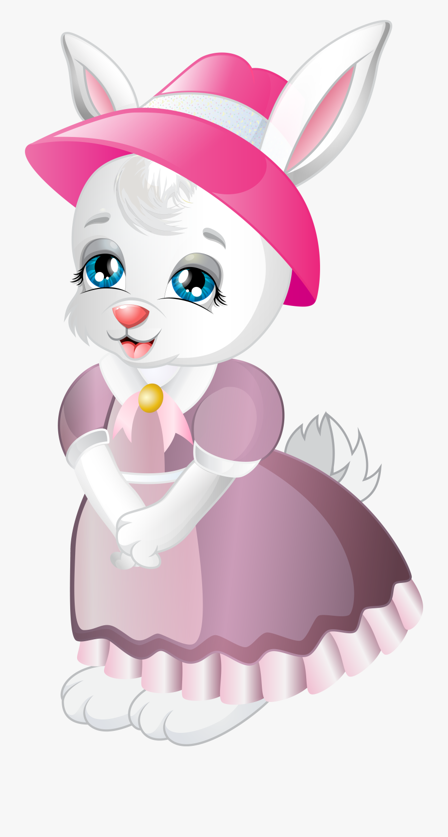 Dress Clipart Cute - Cute Bunny Animated Png, Transparent Clipart