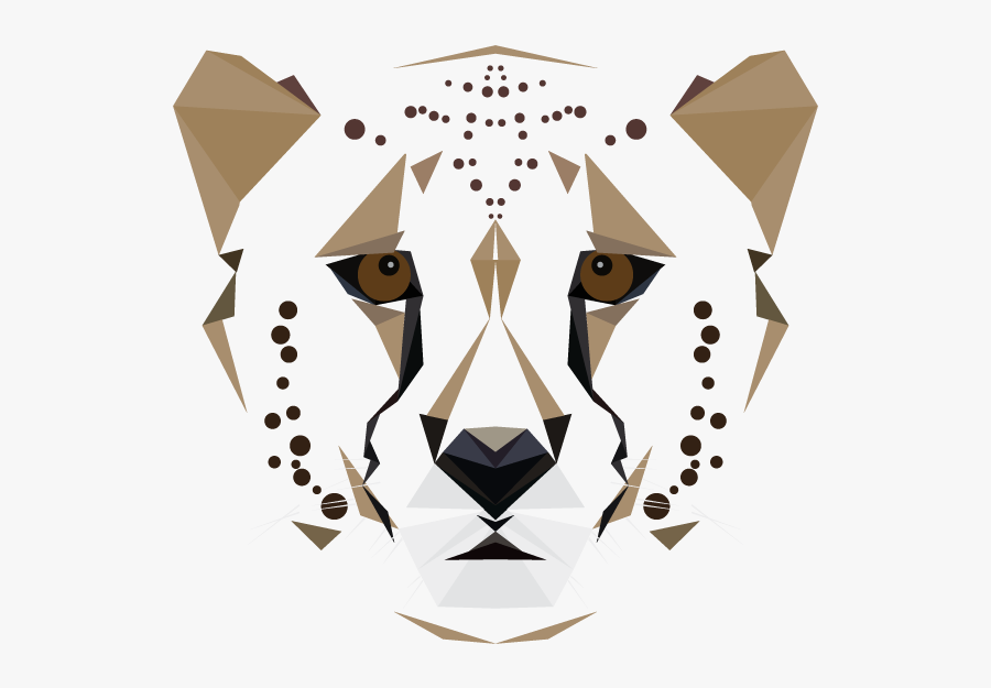 Geometric Cheetah Tattoo, Transparent Clipart