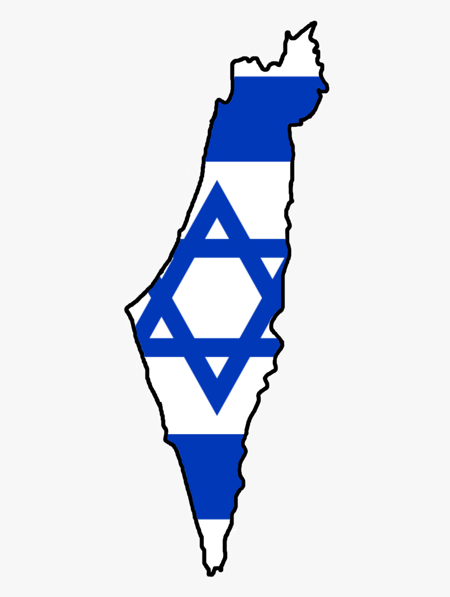 Flag Map Of Israel - Israel Map And Flag, Transparent Clipart