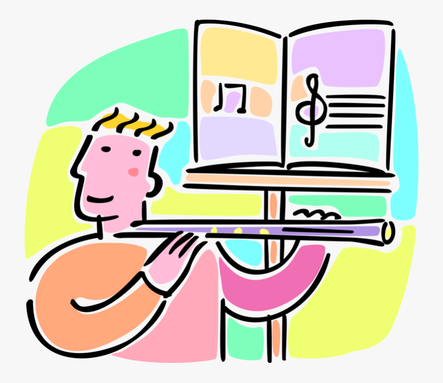 Vector Illustration Of Music Student In School Band, Transparent Clipart