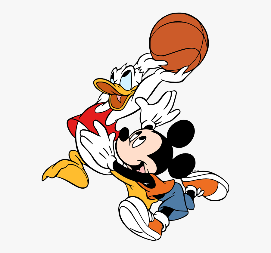Mickey Mouse Coloring Book Pages Basketball, Transparent Clipart