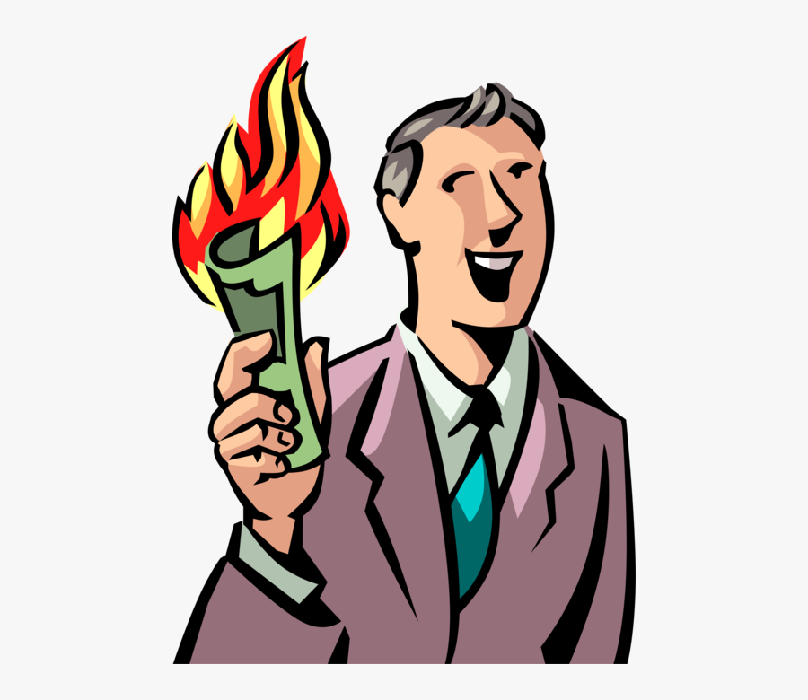 Money On Fire Png, Transparent Clipart