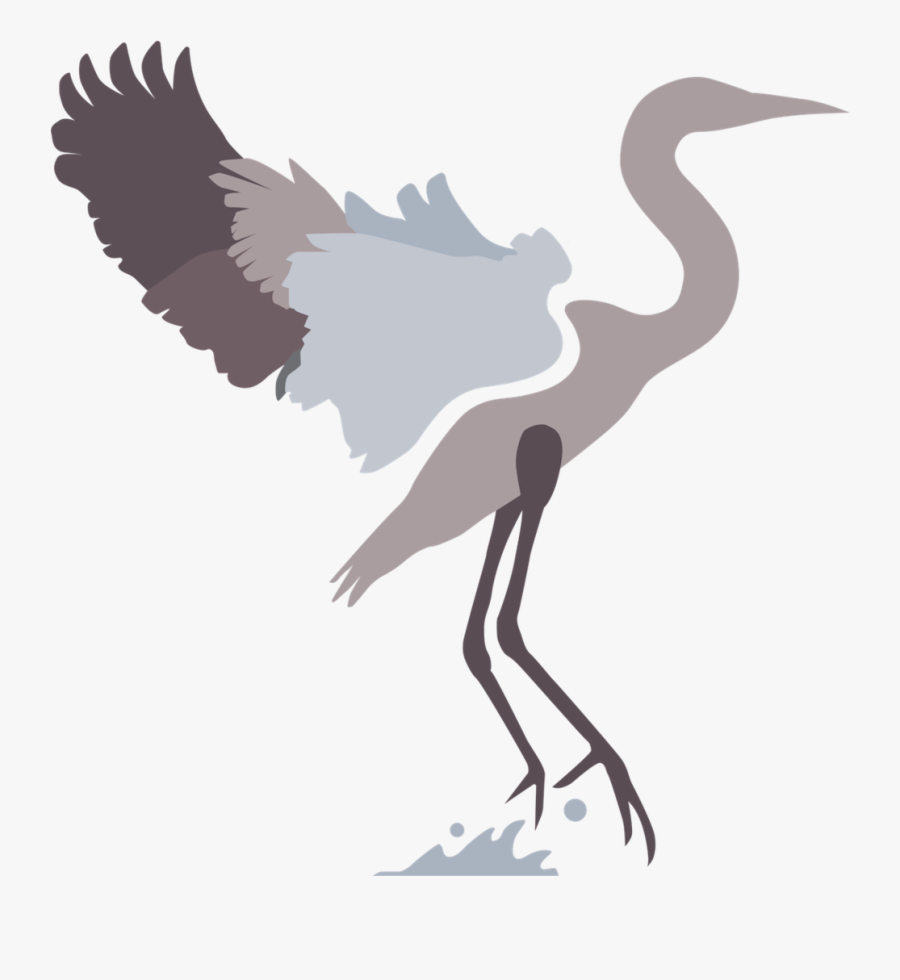 Transparent Feather Icon Png - Crane-like Bird, Transparent Clipart