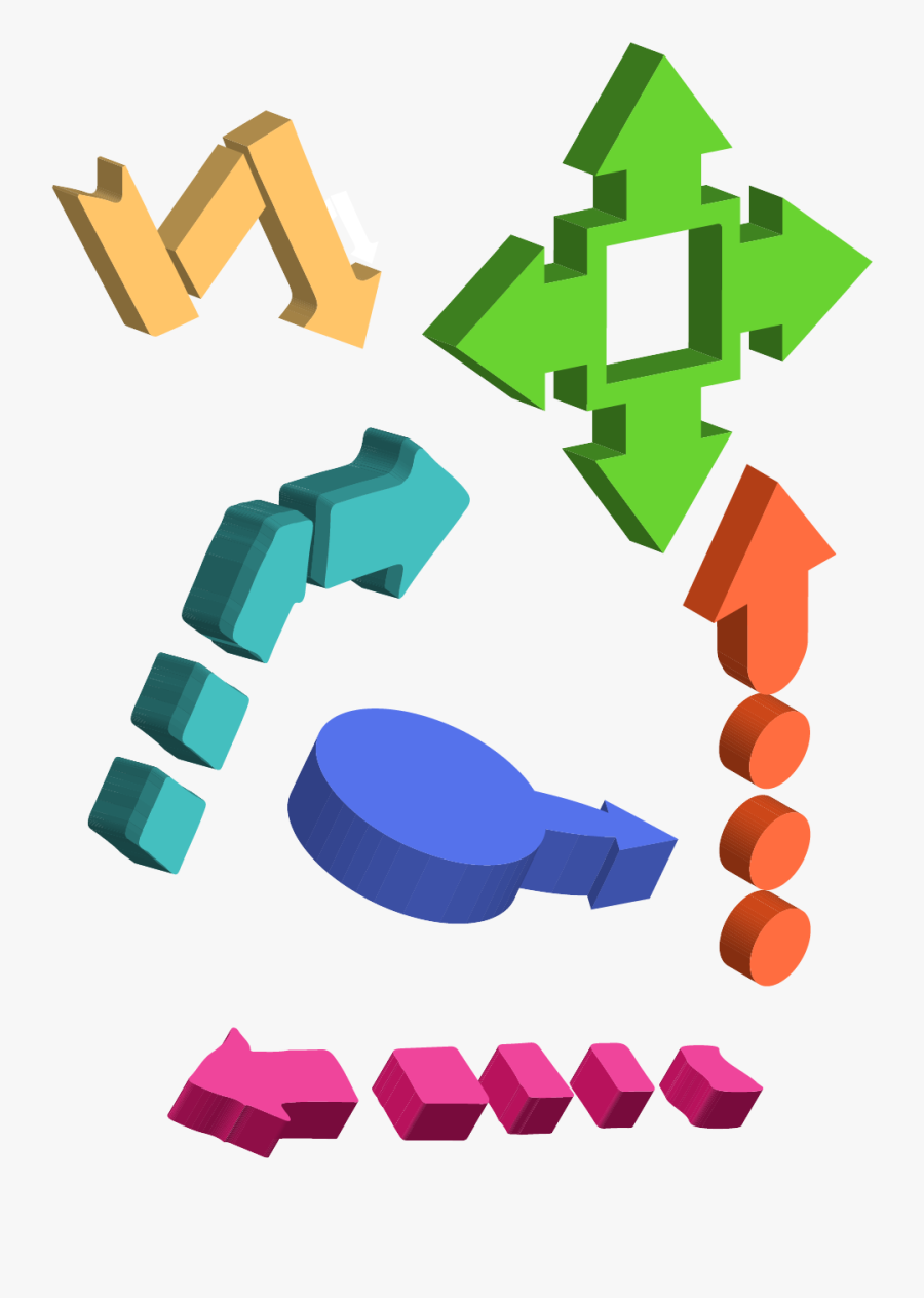 Transparent Simple Arrow Png - Color, Transparent Clipart