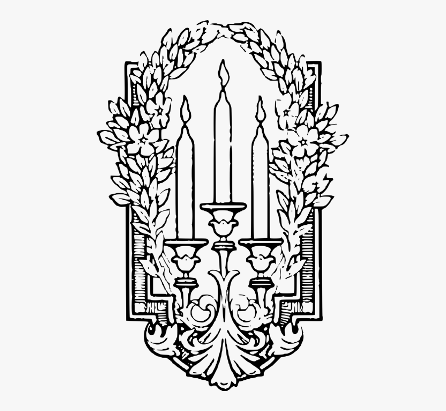 Line Art,plant,flower - Chandelier, Transparent Clipart