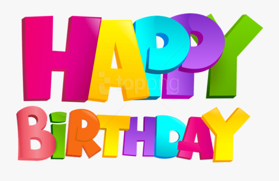 Download Colorful Happy Birthday Transparent Png Images - Happy Birthday Png Text, Transparent Clipart