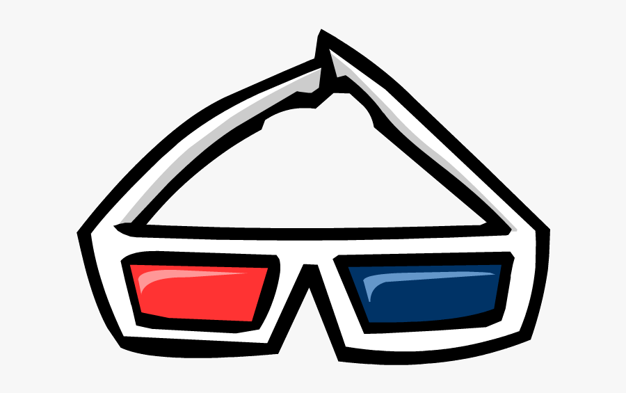 Blue Sunglasses Club Penguin - 3d Glasses Clipart, Transparent Clipart