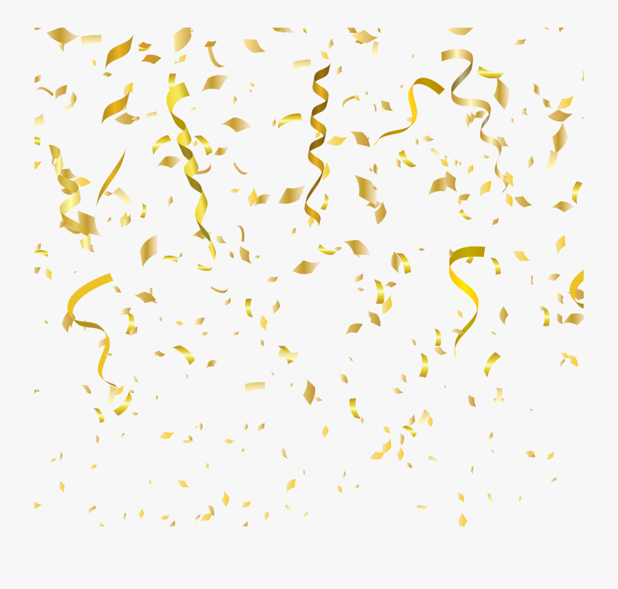 Gold Confetti Png Party - Gold Confetti Background Png, Transparent Clipart