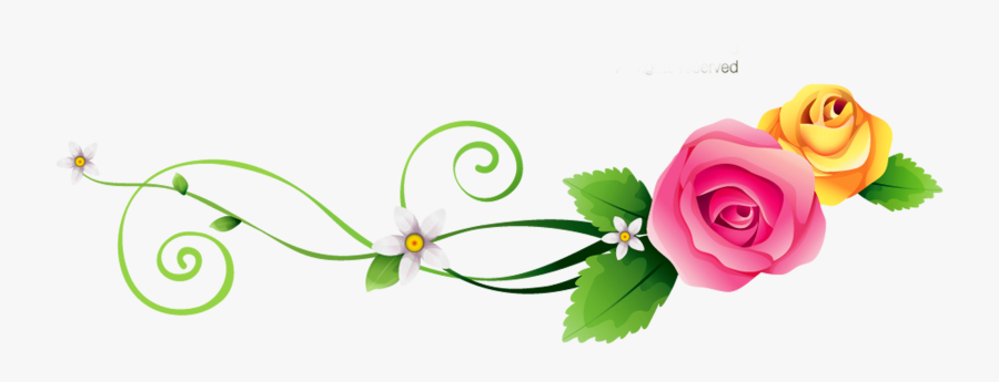 Rose Cliparts Transparent Decoration - Transparent Decorative Png Design, Transparent Clipart