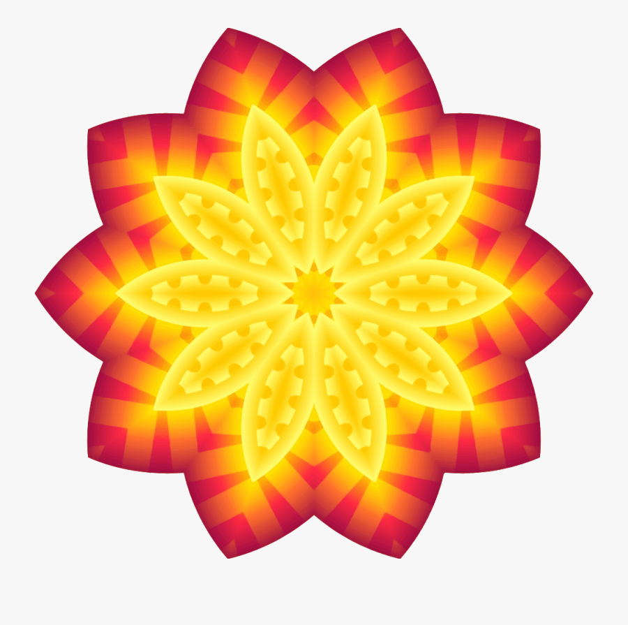 Abstract Flower - Symmetrical Flower Clipart, Transparent Clipart