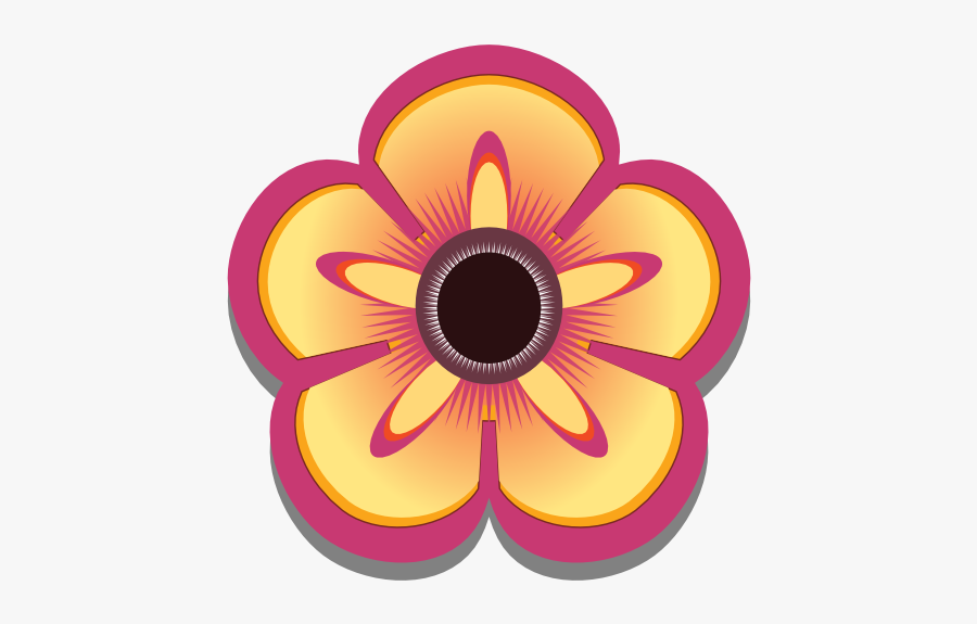 Abstract Flower 3 555px - Portable Network Graphics, Transparent Clipart