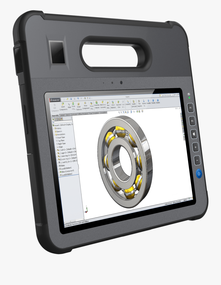 10 - Rugged Tablet With Handle, Transparent Clipart