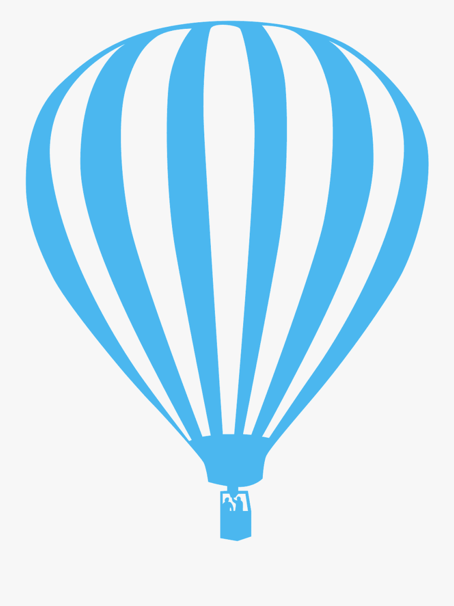 Hot Air Balloon Silhouette, Transparent Clipart