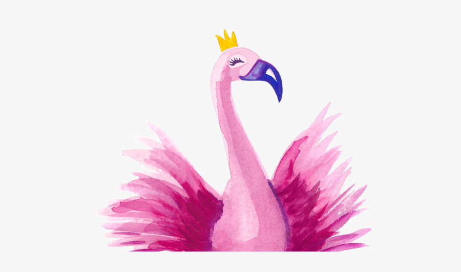 Watercolor Transparent Background Flamingo, Transparent Clipart