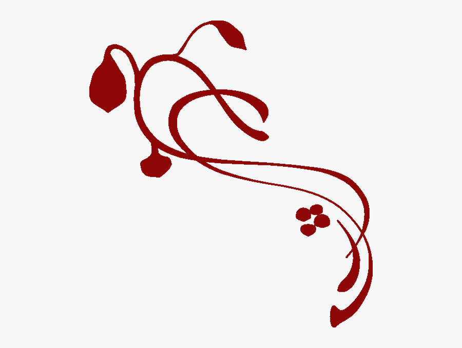 Swirl Clipart Maroon - Burgundy Swirl, Transparent Clipart