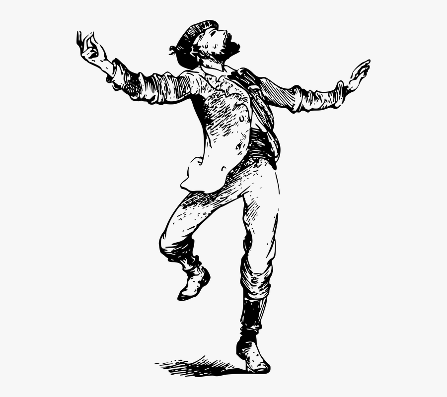 News For The Season - Man Dancing Vintage, Transparent Clipart
