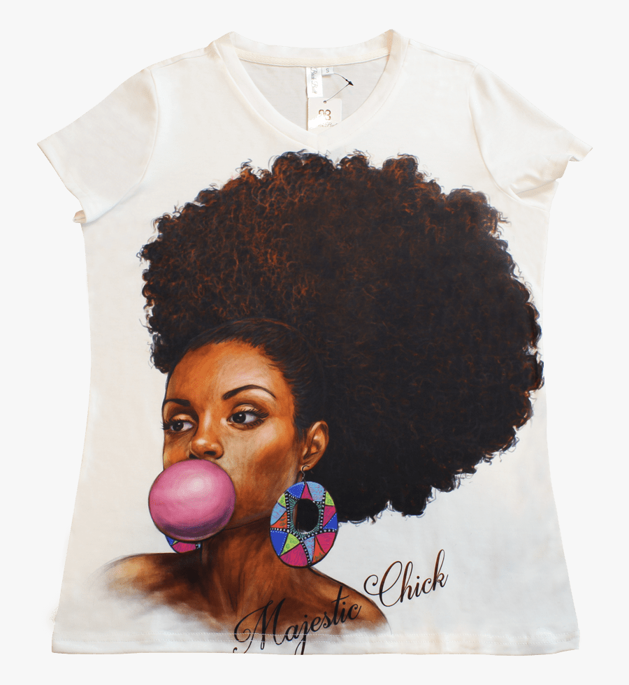 Girl Blowing Bubble Gum - Black Woman Blowing Bubble Gum, Transparent Clipart
