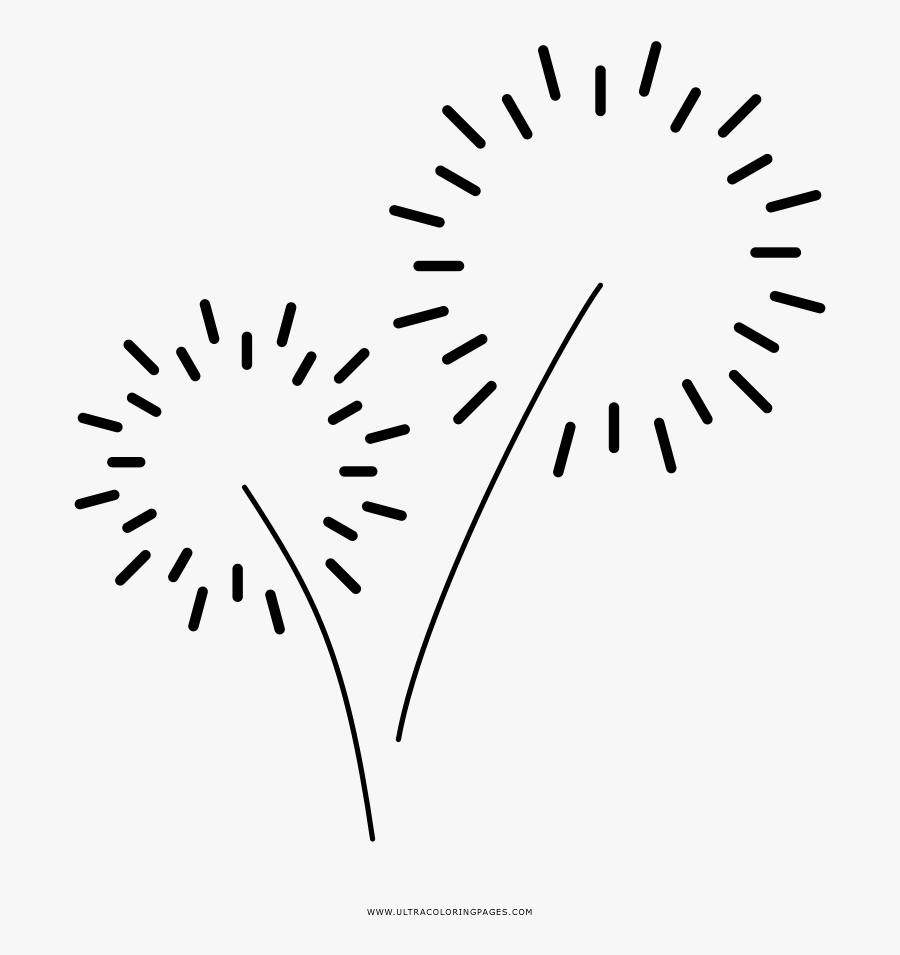Drawing Fireworks Black And White - Fireworks Icon Free Transparent, Transparent Clipart