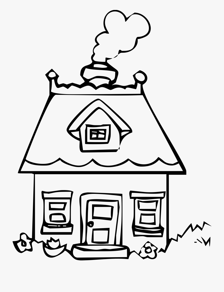 Clip Art Clipart In Fine Lines Drawing For House Upkeep - Doodle House Clipart, Transparent Clipart